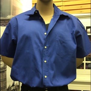 Dockers Blue Short Sleeve Button Down Shirt